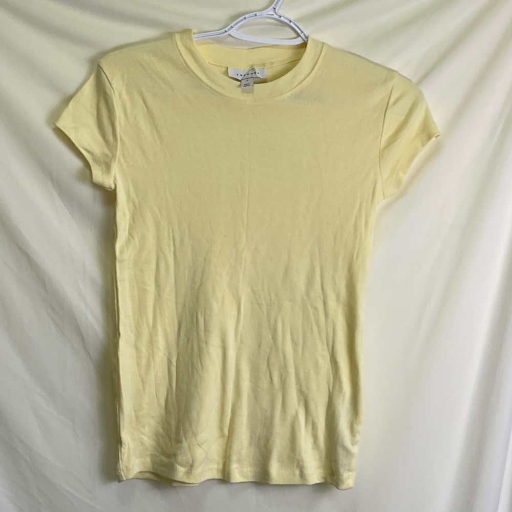Topshop Sunny Yellow Short Sleeve Baby Tee